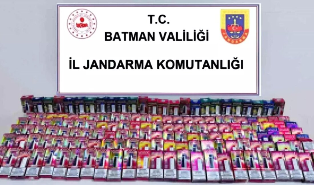 Batman'da gerçekleştirilen kaçak elektronik sigara operasyonunda, güvenlik güçleri önemli miktarda