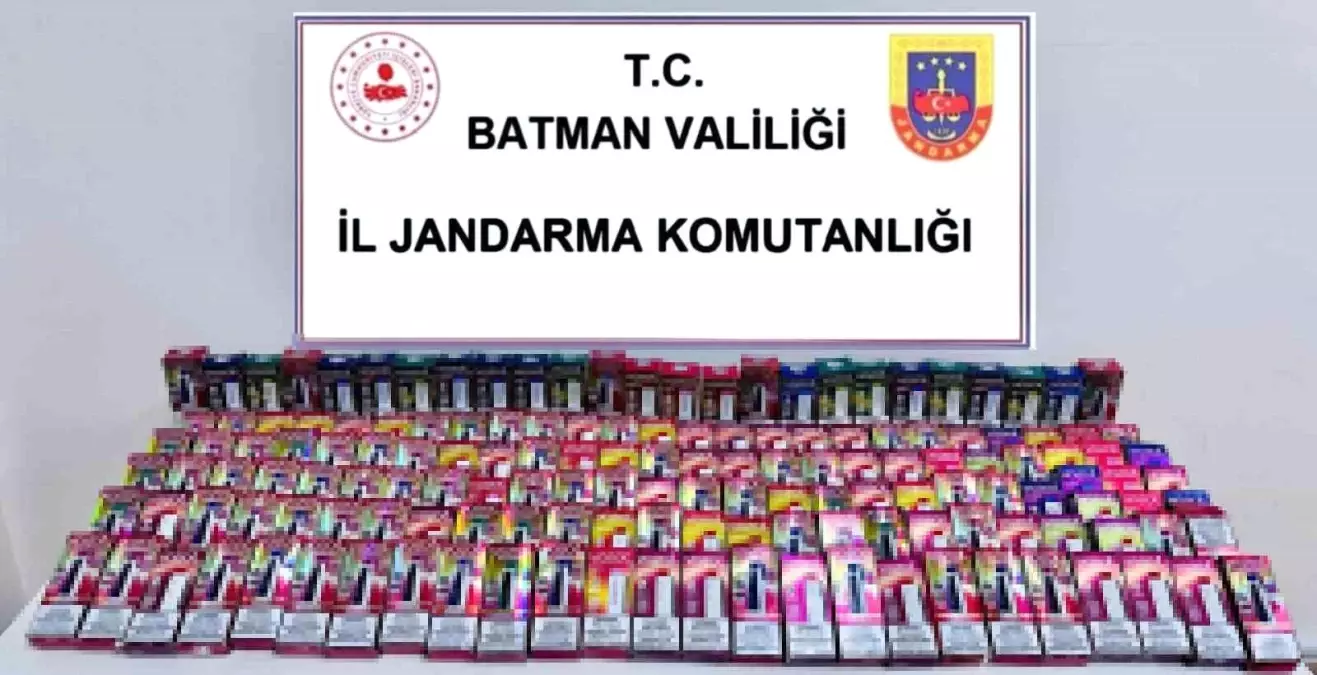 Batman'da gerçekleştirilen kaçak elektronik sigara operasyonunda, güvenlik güçleri önemli miktarda