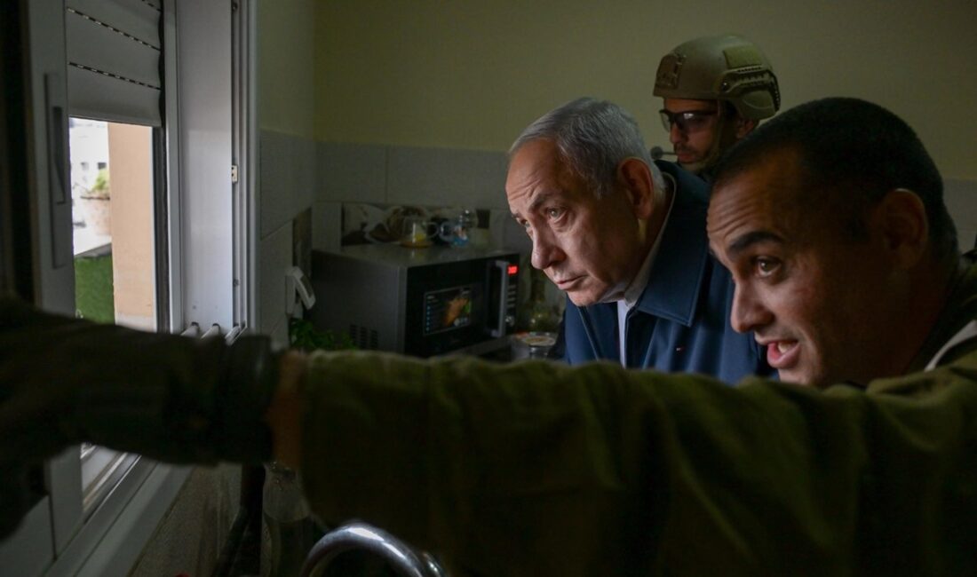İsrail Başbakanı Binyamin Netanyahu'nun işgal altındaki Batı Şeria'nın kuzeyinde bir