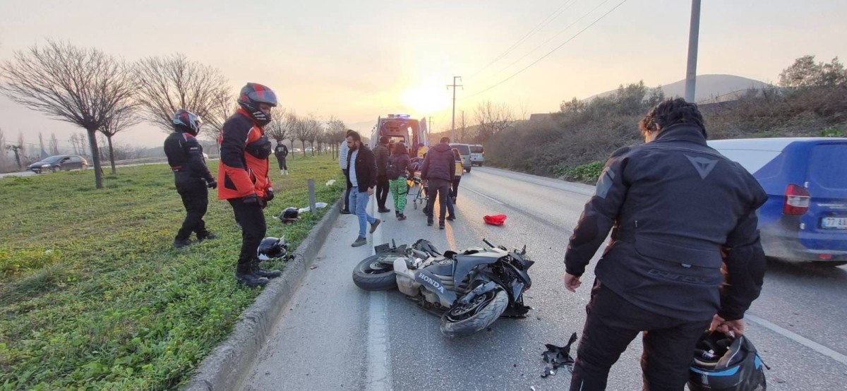 Bursa'nın Orhangazi ilçesinde motosiklet kazası