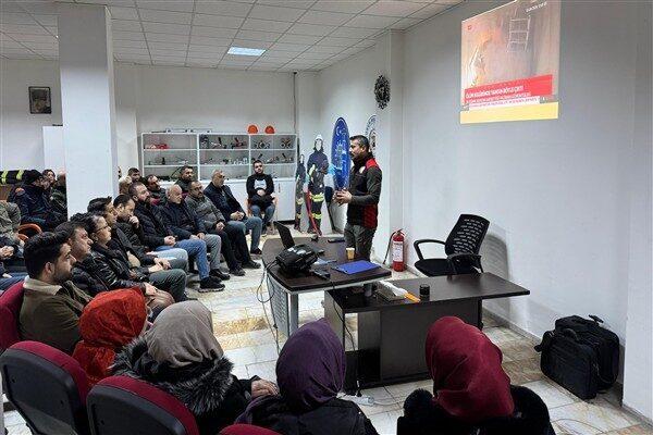 Çorum Belediyesi Destek Hizmetleri Müdürlüğü bünyesinde görev yapan personele yangın