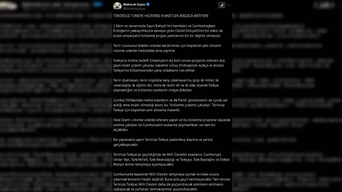 CUMHURBAŞKANI Başdanışmanı ve Cumhurbaşkanlığı Hukuk Politikaları Kurulu Başkanvekili Mehmet Uçum,
