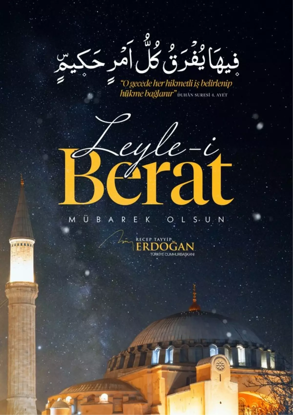 Cumhurbaşkanı Erdoğan, Berat Kandili vesilesiyle halkına umut ve birlik mesajı