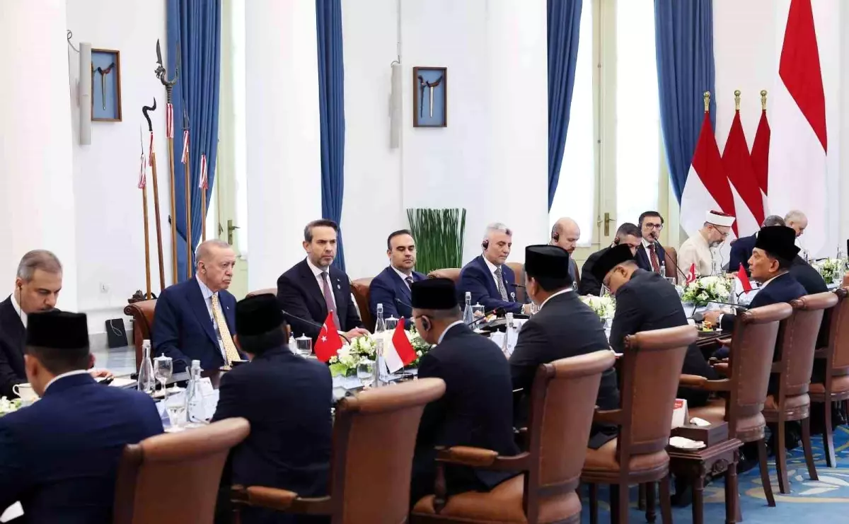 Cumhurbaşkanı Erdoğan, Endonezya'da gerçekleştirilen Yüksek Düzeyli Stratejik İşbirliği Toplantısı'nda iki