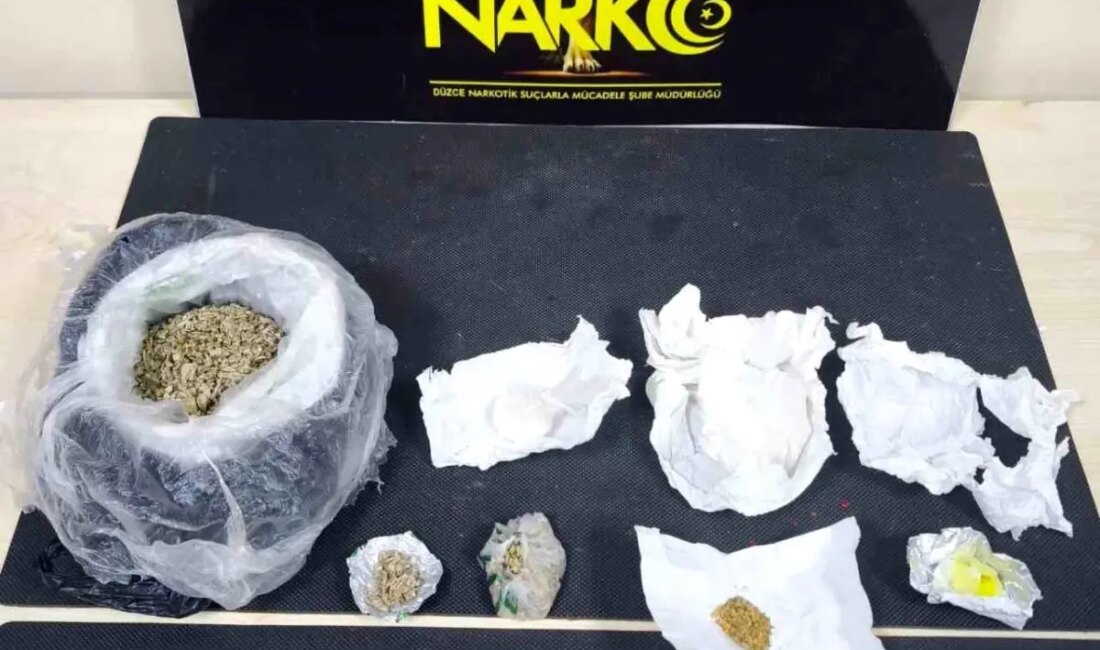 Düzce'de uyuşturucu ticareti yaptığı belirlenen bir şahıs, güvenlik güçlerinin düzenlediği
