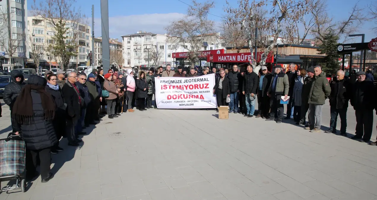 Edirne'nin Keşan ilçesinde köylüler, jeotermal kuyulara karşı 400 itiraz dilekçesi