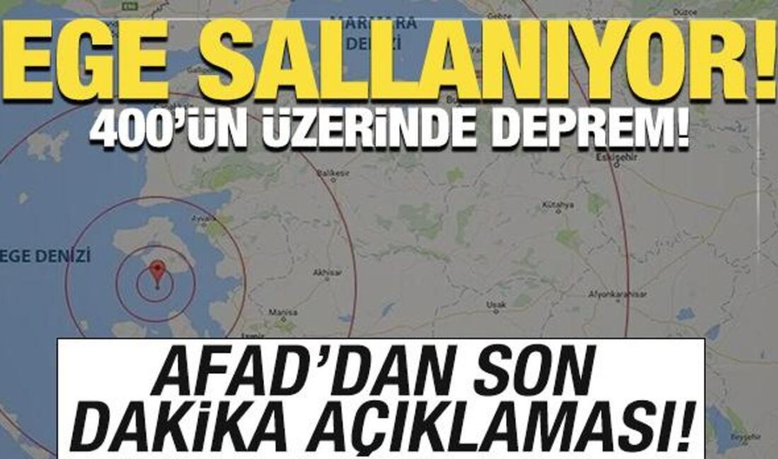 Ege Denizi'nde 400'ü geçen deprem fırtınası, bölgede endişe yaratıyor. Bu
