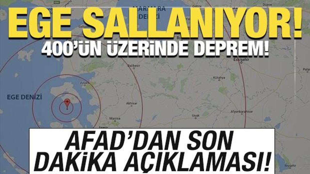 Ege Denizi'nde 400'ü geçen deprem fırtınası, bölgede endişe yaratıyor. Bu