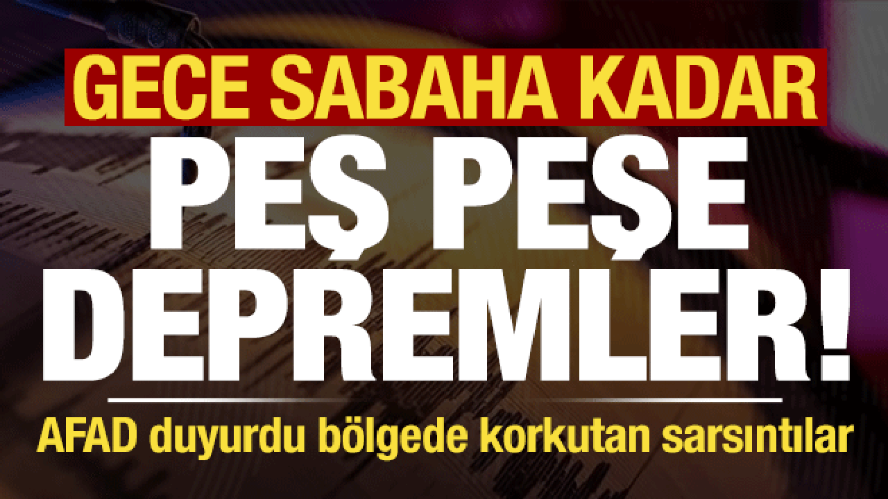 Ege Denizi'nde meydana gelen art arda depremler, son olarak 4.5
