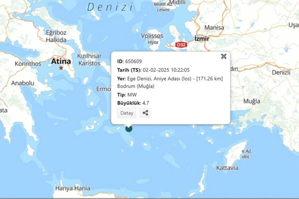 Ege Denizi'nde Artan Sarsıntılar