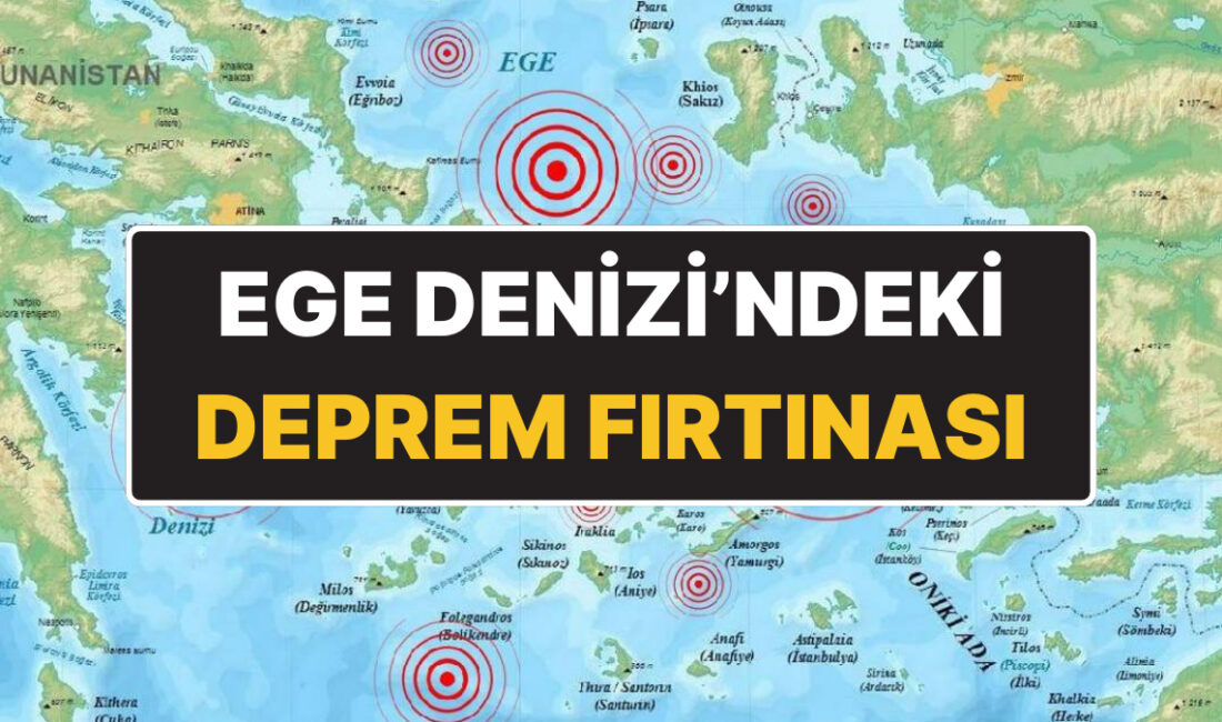 Ege Denizi'nde meydana gelen 20 deprem, bölgedeki sismik aktivitenin arttığını
