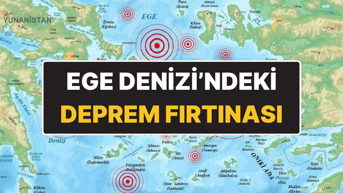 Ege Denizi'nde meydana gelen 20 deprem, bölgedeki sismik aktivitenin arttığını
