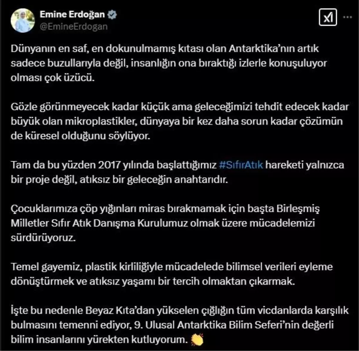 Emine Erdoğan, mikroplastiklerin çevre ve insan sağlığı üzerindeki olumsuz etkilerini