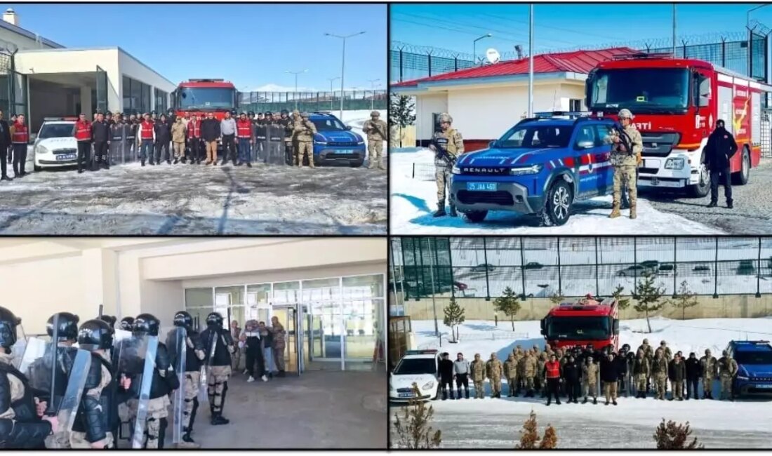 Erzurum'da gerçekleştirilen Krizlere Müdahale Tatbikatı, acil durum yönetimi ve kriz