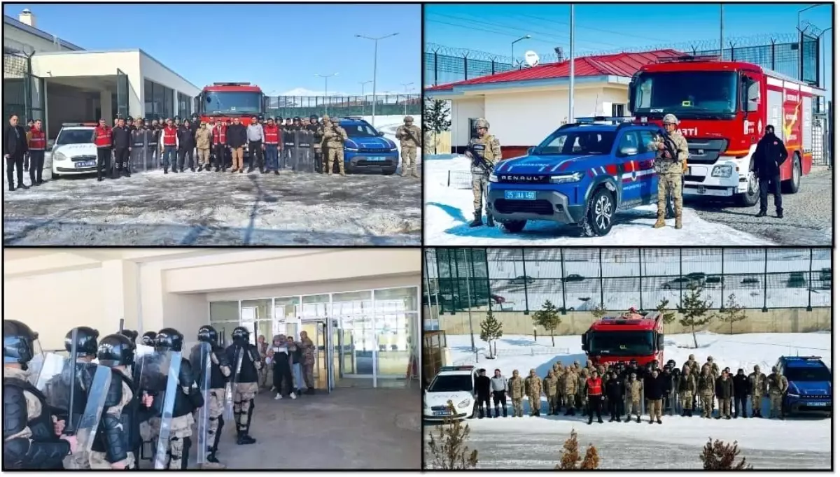 Erzurum'da gerçekleştirilen Krizlere Müdahale Tatbikatı, acil durum yönetimi ve kriz