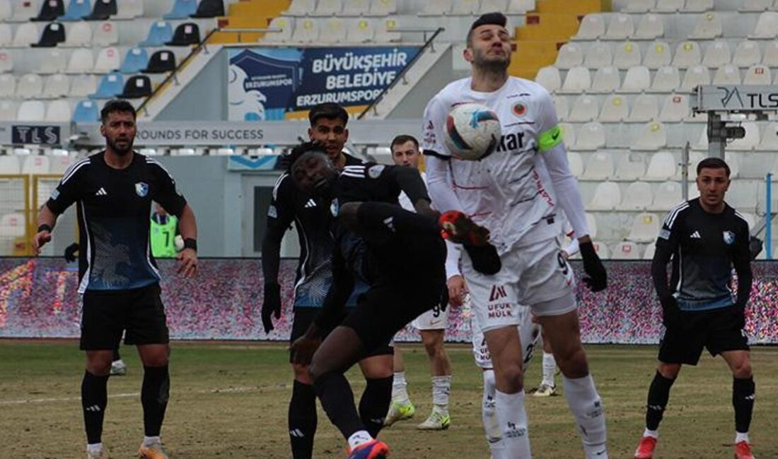 Erzurumspor FK ile Gençlerbirliği arasında oynanan maçta, heyecan dolu anlar