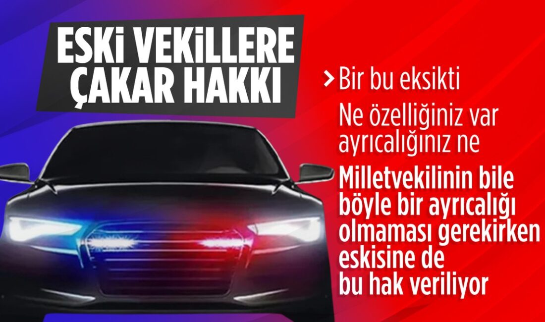 Eski milletvekillerine çakar lamba kullanma izni verildi. Bu düzenleme, güvenlik