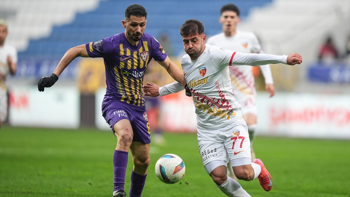 Üstün Lig'in 24. haftasında Eyüpspor, alanında Kayserispor ile 1-1 berabere
