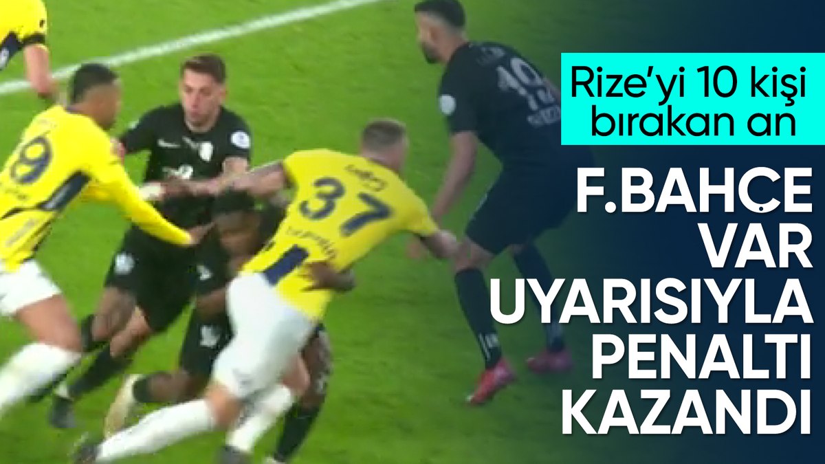Fenerbahçe ile Rizespor arasında oynanan zorlu maçta penaltı ve kırmızı