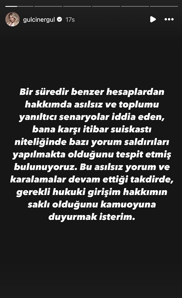 Gülçin Ergül, Asılsız İddialara Karşı Hukuki Süreç Başlatacağını Açıkladı