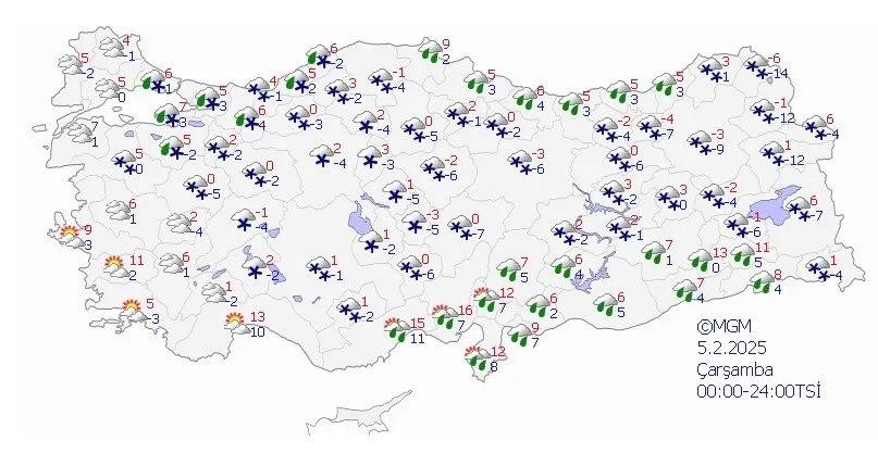 KAR KALINLIĞI 10-20 SANTİMETREYİ BULABİLİR