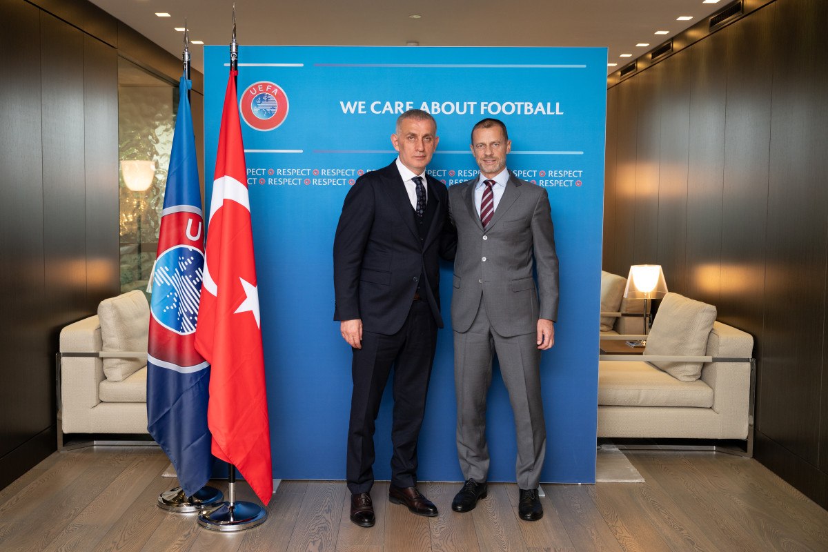 İbrahim Ethem Hacıosmanoğlu ve UEFA Başkanı Aleksander Ceferin Görüşmesi