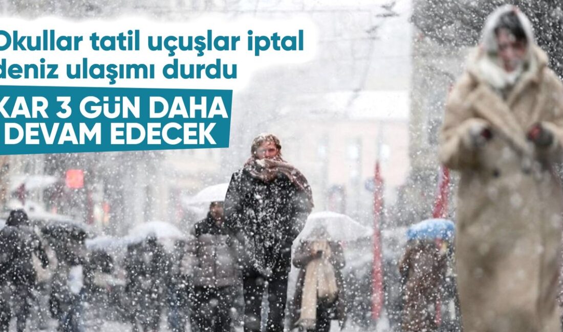 İki gündür kenti yer yer tesiri altına alan kar, akşam