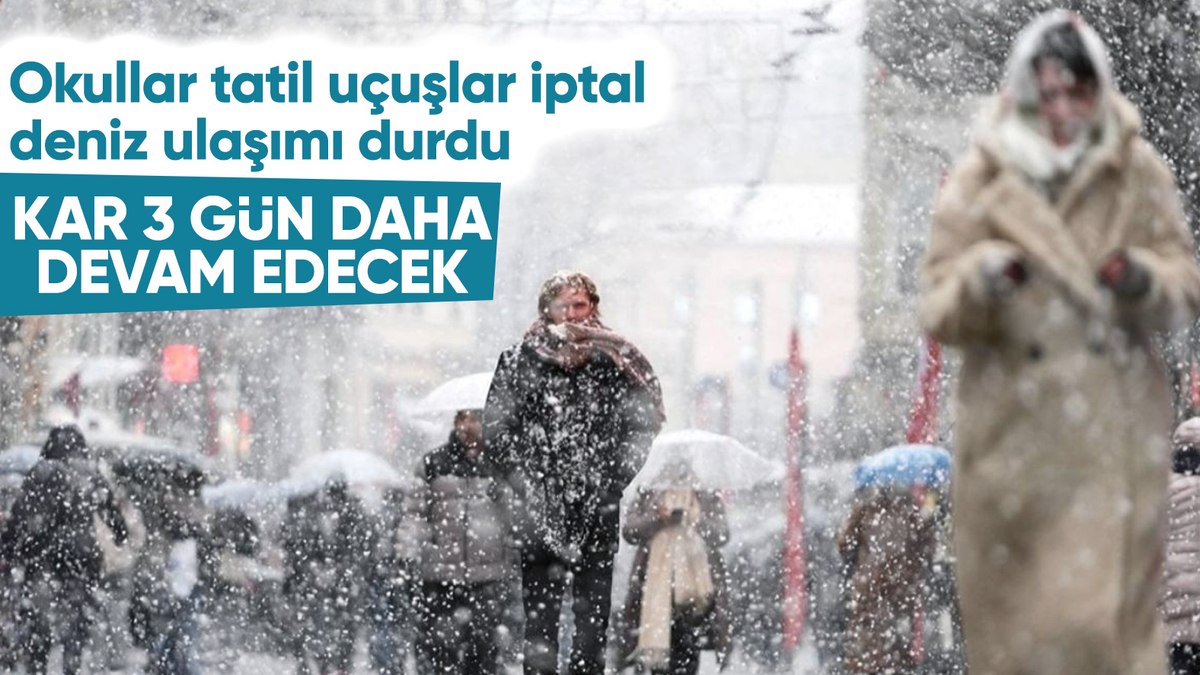 İki gündür kenti yer yer tesiri altına alan kar, akşam