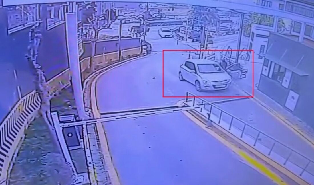 İstanbul'da, el freni unutulan bir aracın duvara çarpması sonucu meydana