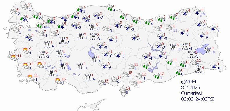 Yurt Genelinde Kar Yağışı Beklentisi