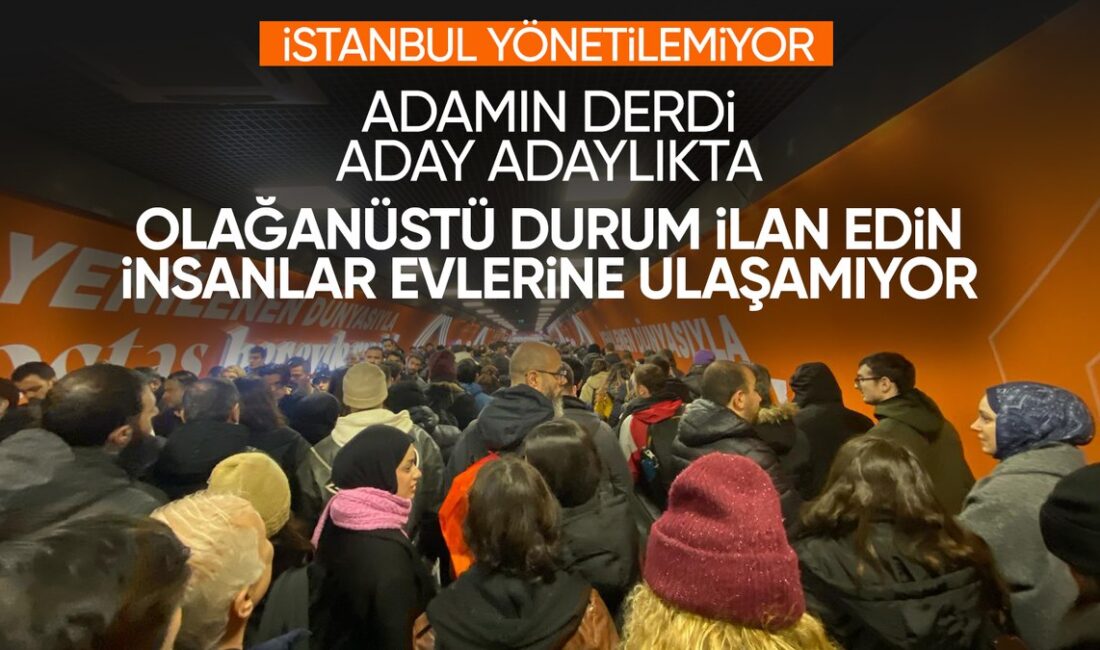Kar yağışının tesirinde olan İstanbul'da trafiğin kilitlenmesinin akabinde toplu ulaşıma