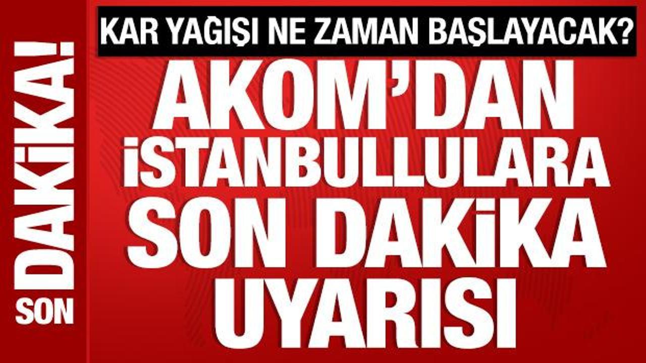 İstanbul'da beklenen kar yağışı ve soğuk hava, şehirde yaşamı olumsuz