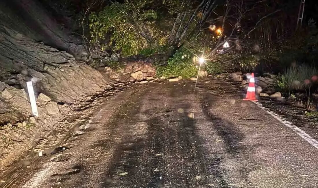 Kastamonu'da meydana gelen heyelan nedeniyle ulaşım olumsuz etkilendi. Yollar kapandı