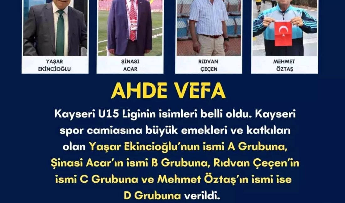 Kayseri U15 Ligi'nde Ahde Vefa Örneği, genç futbolcuların dostluk, takım