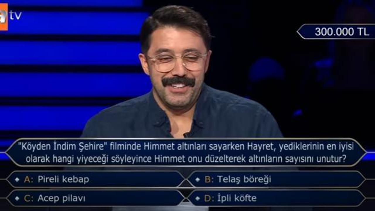 Kim Milyoner Olmak İster'de karşımıza çıkan Yeşilçam sorusu, izleyicileri şaşkına