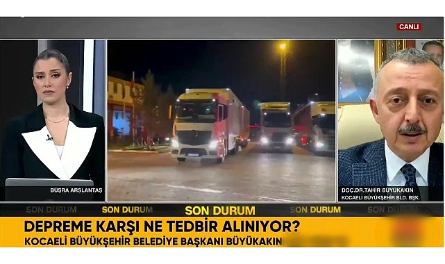Kocaeli Büyükşehir Belediye Başkanı Tahir Büyükakın, CNN Türk canlı yayınında