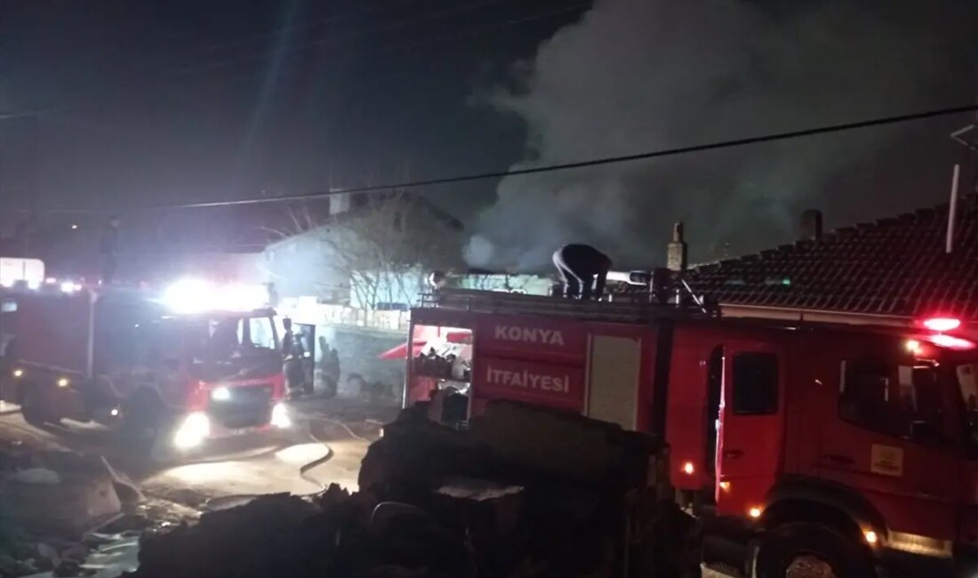 Konya'da bir metruk evde çıkan yangın, çevredeki panik ve korkuya