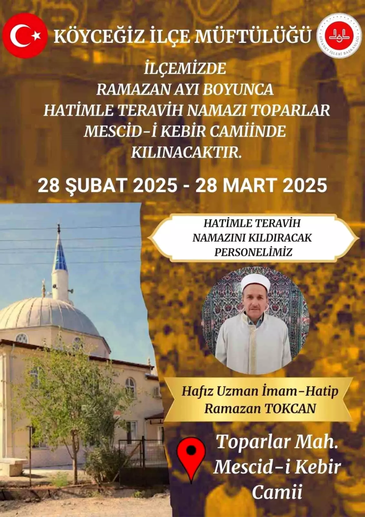Köyceğiz'de Ramazan boyunca hatimle teravih namazı kılınacak, ilk namaz 28