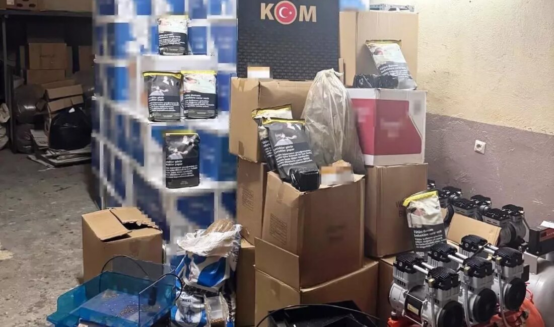 Kütahya'da gerçekleştirilen kaçak tütün operasyonunda 2 milyon liralık tütün ele
