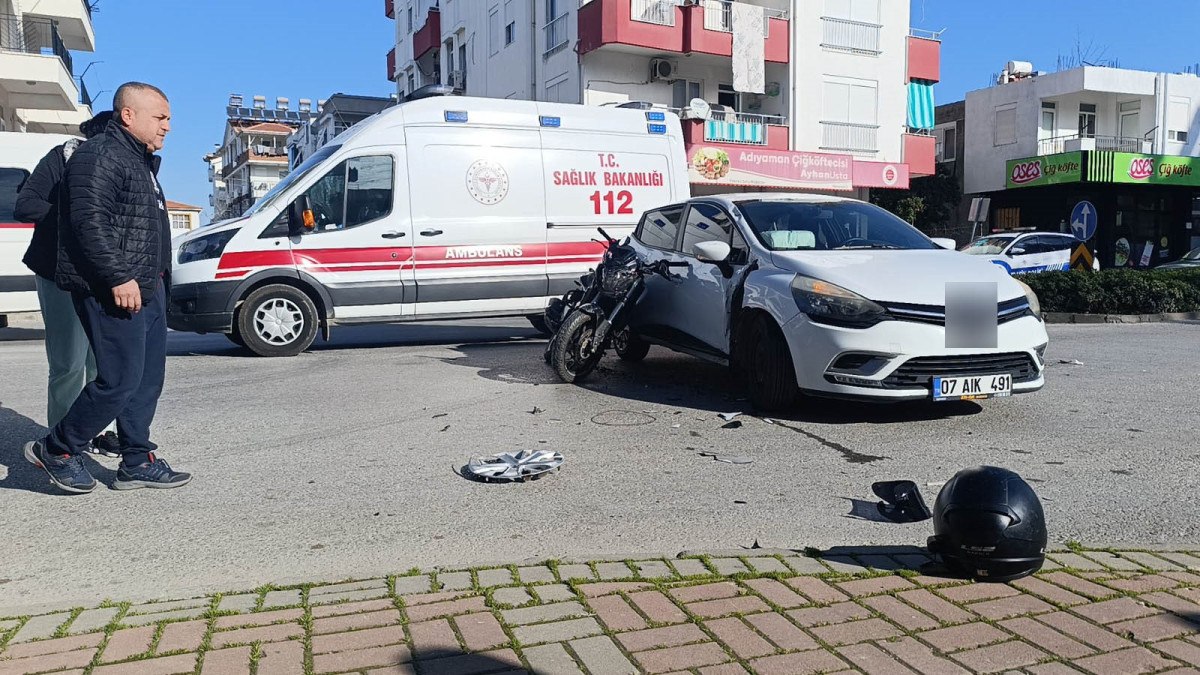 Manavgat'ta Trafik Kazası: Motosiklet Sürücüsü Yaralandı