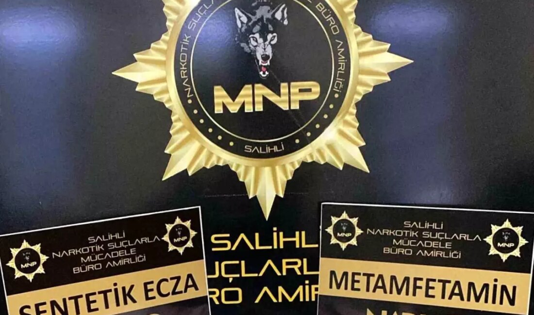 Salihli'de düzenlenen operasyonda 14,55 gram metamfetamin ve 16 uyuşturucu hap