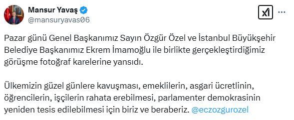 Mansur Yavaş ve Özgür Özel'den Önemli Açıklamalar