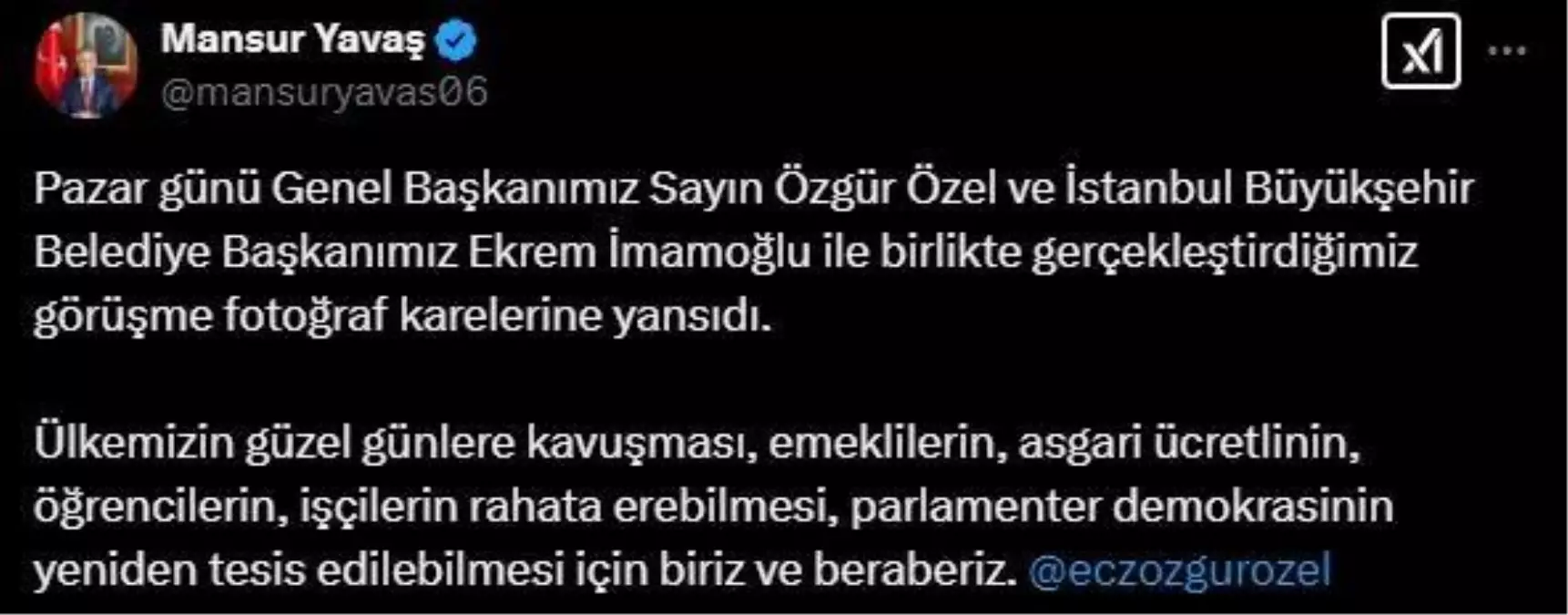 Mansur Yavaş, birlik ve beraberliğin önemine dikkat çekerek, toplumsal dayanışmayı