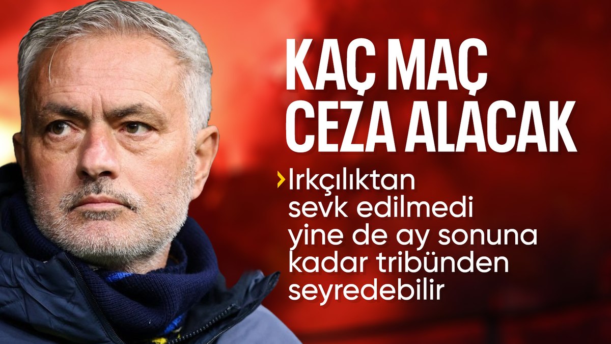 Galatasaray'ın ırkçılık yapmakla suçladığı Fenerbahçe Teknik Direktörü Jose Mourinho'nun disiplin