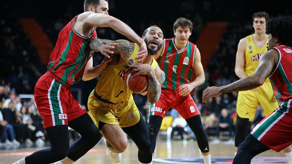 Mersinspor, Türkiye Sigorta Basketbol Süper Ligi 18. hafta mücadelesinde Karşıyaka'yı