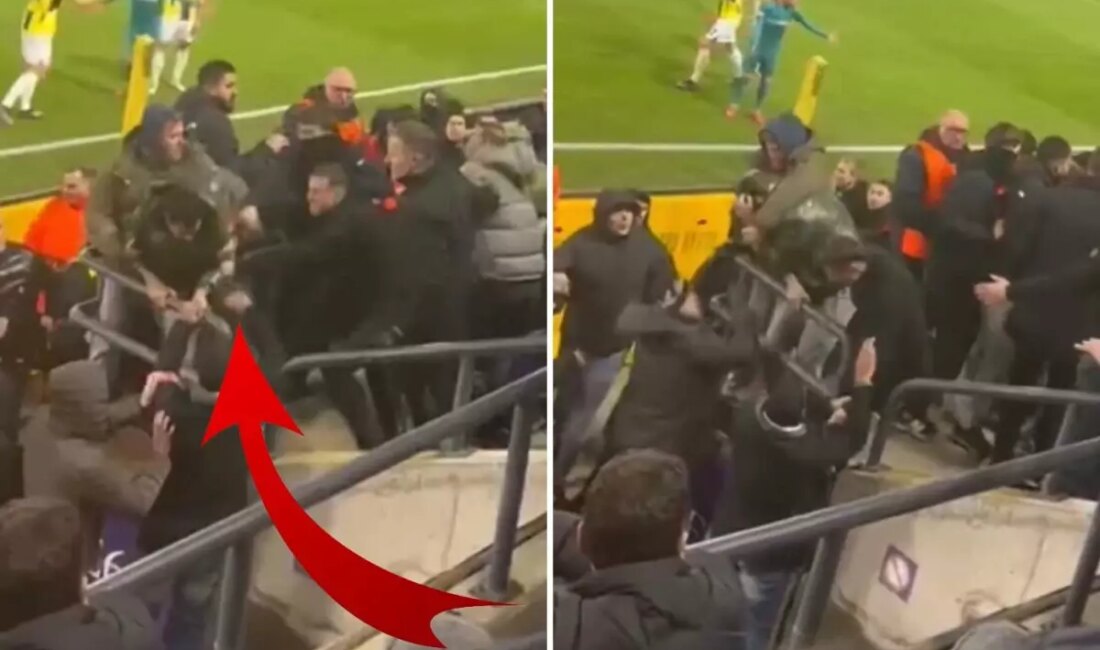 UEFA Avrupa Ligi'ndeki Anderlecht-Fenerbahçe maçının 15 dakika boyunca durmasına neden