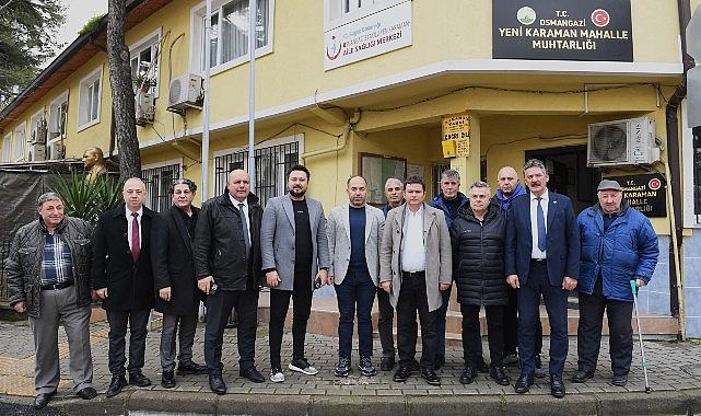 Osmangazi Belediye Başkanı Erkan Aydın, Yeni Karaman Mahallesi'nde gerçekleştirdiği buluşmada