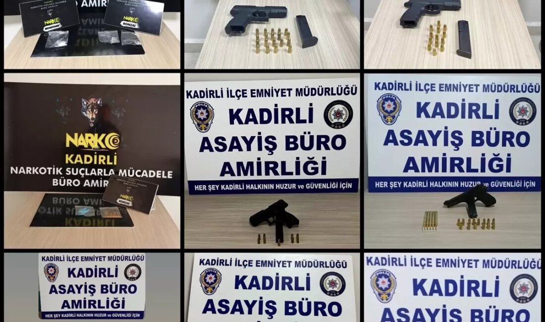 Osmaniye Kadirli'de gerçekleştirilen asayiş uygulamaları sonucunda 22 kişi gözaltına alındı,
