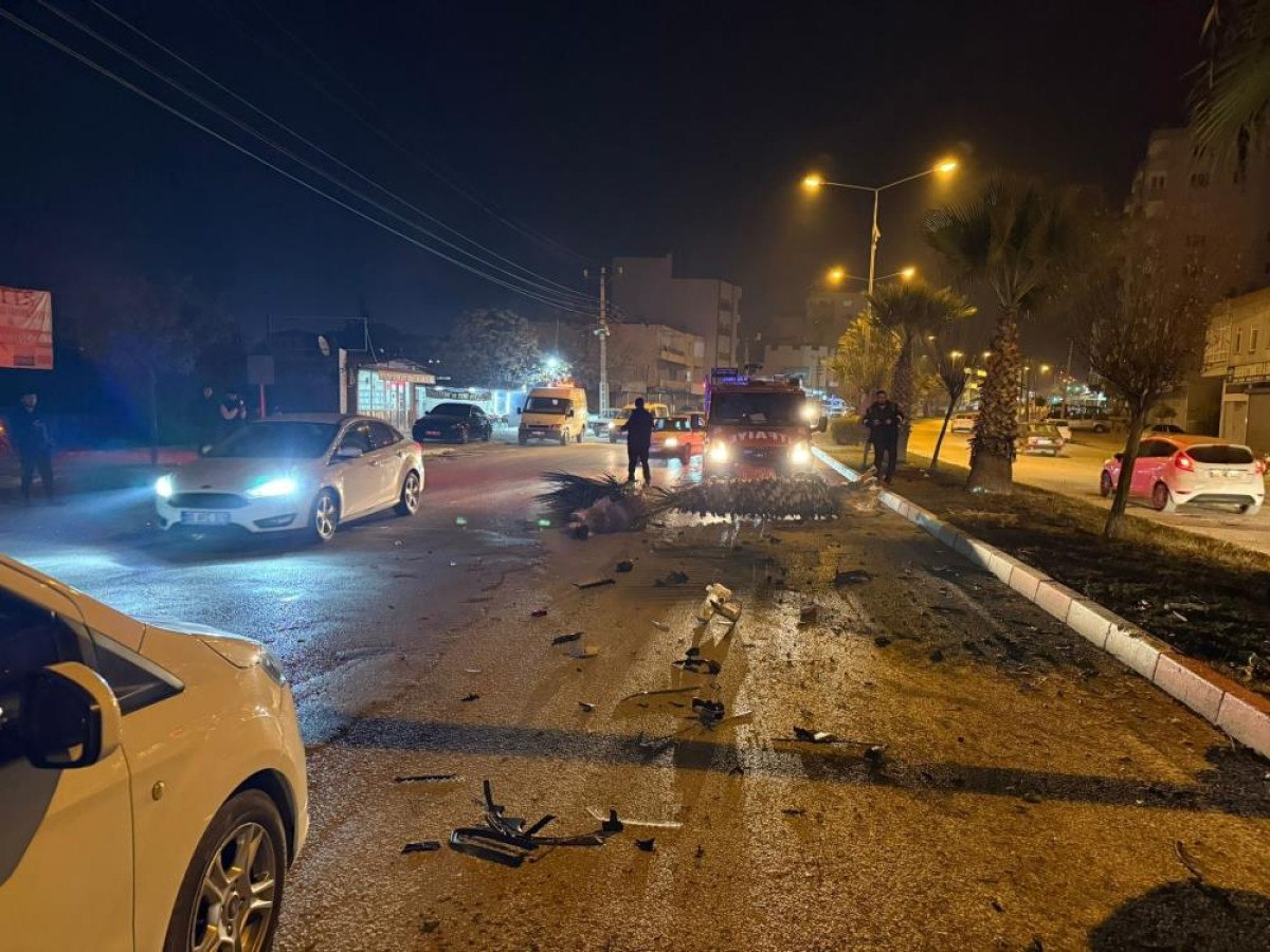 Osmaniye'de Trafik Kazası: Sürücü Refüjdeki Ağaca Çarptı