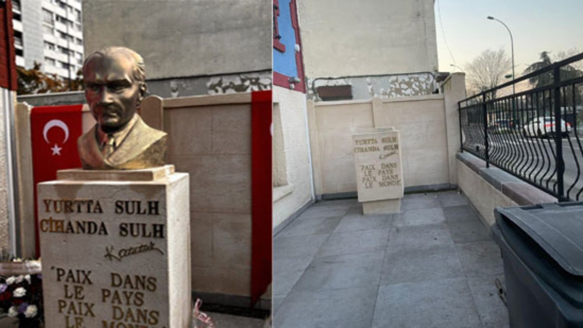 Paris'te bulunan Atatürk büstüne yapılan saldırı, Türk toplumunda büyük bir